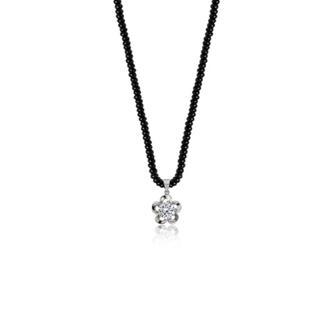 Silver Blooming Flower Mangalsutra