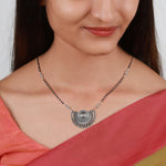 Oxidised Silver Surya Chandra Mangalsutra