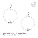 Oxidised Silver Leaf Anklet