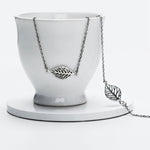 Oxidised Silver Leaf Anklet