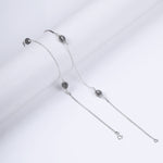 Oxidized Silver Ball Anklet