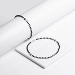 Oxidised Silver Statement Beads Anklet