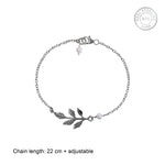 Oxidised Silver Leaf Bracelet