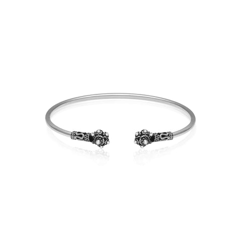 Oxidised Silver Tribal Cuff Bracelet