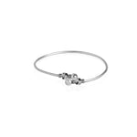 Oxidised Silver Bead Bangle Bracelet