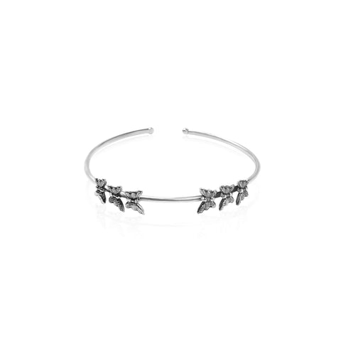 Oxidised Silver Butterfly Bracelet