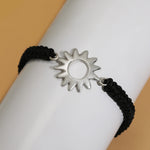 Oxidised Silver Threaded Sun Bracelet