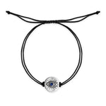 OXIDIZED SILVER EVIL EYE BRACELET
