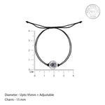 OXIDIZED SILVER EVIL EYE BRACELET