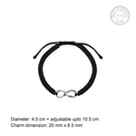 Oxidised Silver Infinity Bracelet