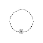 Oxidized Silver Sunflower Bracelet
