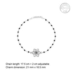 Oxidized Silver Sunflower Bracelet