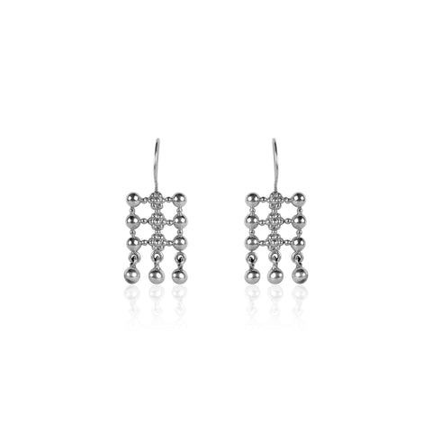 Oxidized Silver Mini Droplet Danglers