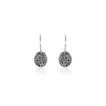 Oxidized Silver Mandala Coin Danglers