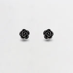 Oxidised Silver Flower Earrings