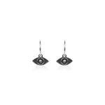Oxidised Silver Eye Hoops
