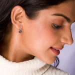 Oxidised Silver Eye Hoops