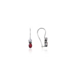 Oxidized White & Red Stone Drops