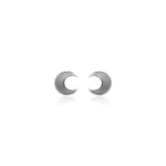Oxidised Silver Trinket Moon Studs