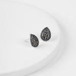 Oxidised Silver Elegance Drop Earrings