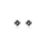 Oxidized Silver Dreamy Lily Studs