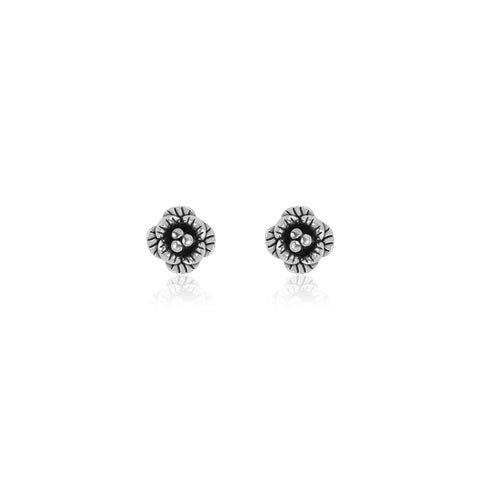 Oxidized Silver Dreamy Lily Studs