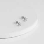 Silver Zircon Constellation Earrings