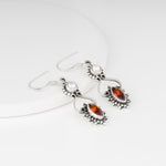 Oxidized Silver Kumkum Earrings