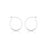 Oxidized Silver Studded Hoops
