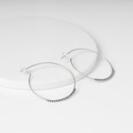 Oxidized Silver Studded Hoops