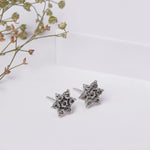 Oxidised Silver Star Earrings