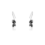 Oxidised Silver Petal Earrings