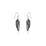 Silver Leaf Drop Earrings