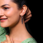 Silver Leaf Drop Earrings