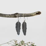 Silver Leaf Drop Earrings