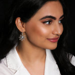 Oxidised Silver Sun Earrings