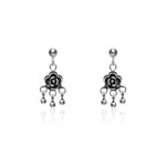 Oxidised Tiny Rose Jhumki