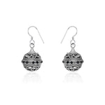 Oxidised Round Filigree Earrings