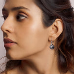 Oxidised Round Filigree Earrings