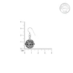 Oxidised Round Filigree Earrings