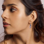 Oxidised Silver Transparent Leaf Earrings