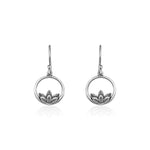 Oxidised Silver Adorable Leaf Drop Earrings