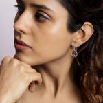 Oxidised Silver Adorable Leaf Drop Earrings