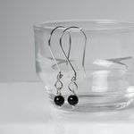 Oxidised Silver MIinimal Bead Earrings