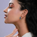 Oxidized Silver Crescent Dream Earrings