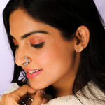 Oxidised Silver Bubble Nose Ring