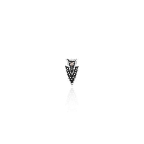 Oxidised Silver Arrow Nose Pin