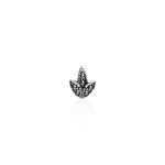 Oxidised Silver Leaf Nose Pin