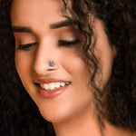 Oxidised Silver Leaf Nose Pin