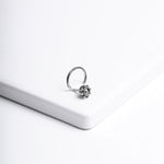 Oxidised Silver Boho Round Nose Pin